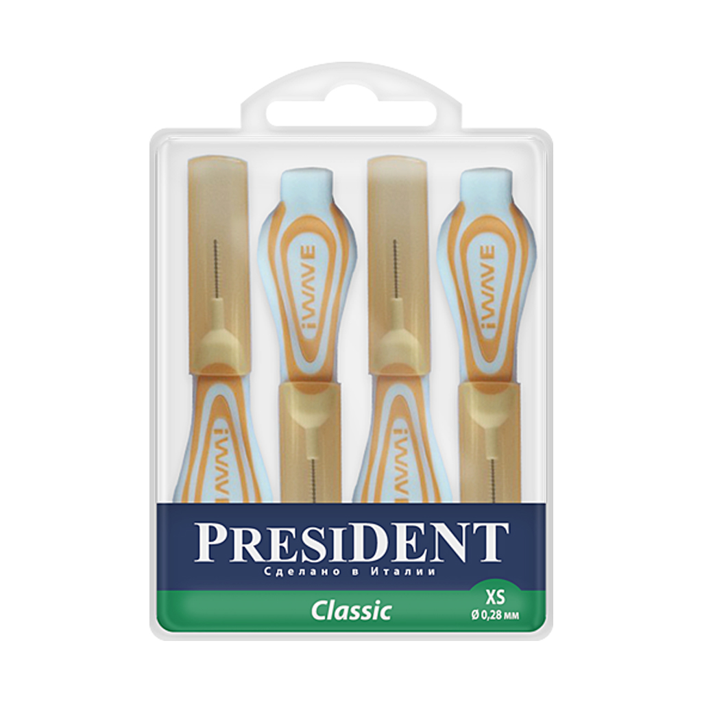 Межзубные ершики XS 0.28мм (4 шт.) (PresiDENT)